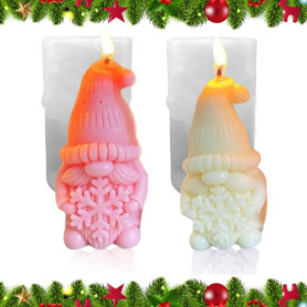 Lot de 2 Moules en Silicone Gnome pour Bougies et Savons