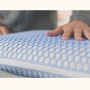 Emma Oreiller Original Elite 40x70 cm | Mousse à Mémoire de Forme & Airgrid™ | Ferme & Thermorégulant | 3 Couches Ajustables | H