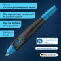 Schneider 188883 Breeze Stylo roller (en plastique recyclé, récompensé par l'ange bleu, couleur d'écriture : bleu roi, effaçable