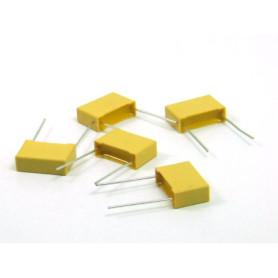 Pack de 5 Condensateurs Polypropylène X2 100nF 310VAC - Montage THT
