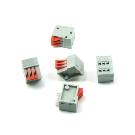 Bornier 3 Voies POPESQ® 2.54mm - 5 pièces pour connexions électriques
