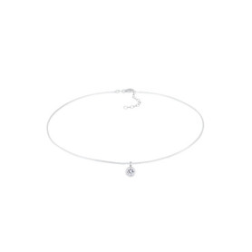 Collier Ras du Cou en Argent Sterling 925 avec Cristal Éclatant pour Femme