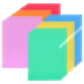 WEFHEF Lot de 24 Chemises Plastiques A4 Colorées - Organisation Bureau École