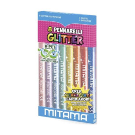 Lot de 20 marqueurs triangulaires à paillettes Mitama