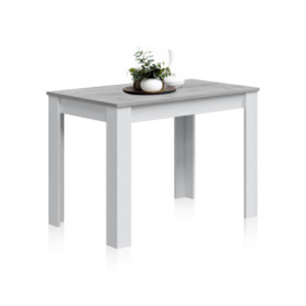 Table de Salle à Manger Cloe en Blanc Artik et Gris Ciment