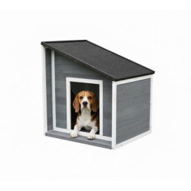 Niche en Bois Étanche pour Petit Chien Relaxdays avec Toit Inclinable