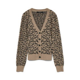 Cardigan à col en V VERO MODA Vmnancy LS Gris Clair pour Femme