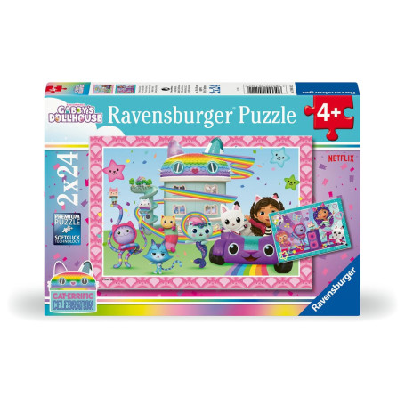 Ravensburger - Coffret de 2 Puzzles Enfant - 24 pièces - Gabby's Dollhouse