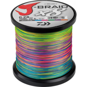 Ligne de pêche tressée Daiwa J-Braid X8 0.18mm - 1500m Multi Couleur