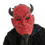 Masque de Diable Rouge et Noir avec Strass pour Halloween et Carnaval