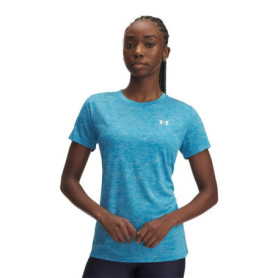 T-shirt Femme Under Armour Tech SSC Twist - Bleu Éther/Blanc