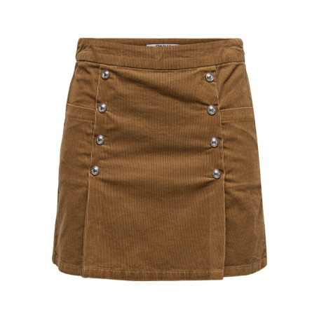 Jupe Plissée en Velours Côtelé ONLY ONLNESSA - Toasted Coconut