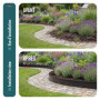 Bordure de Jardin en Métal VOUNOT - Lot de 10 Pièces Flexible et Résistante