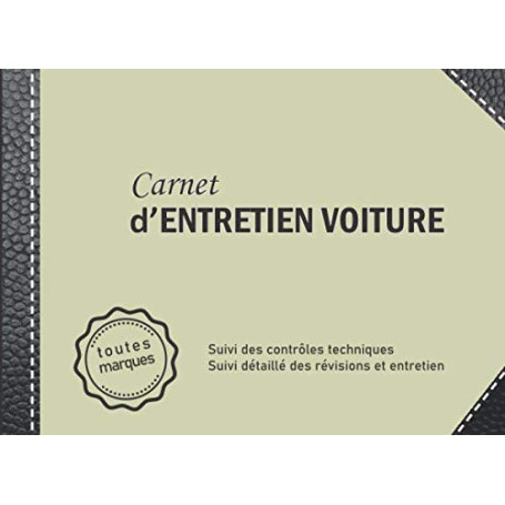 Carnet d'Entretien Automobile - Suivi Complet pour Tous Véhicules