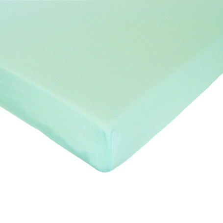 Drap Housse Jersey Vert Menthe 75x95 cm pour Berceau - Domiva