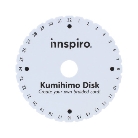 Disque Kumihimo rond 10,8 cm pour créations de bracelets