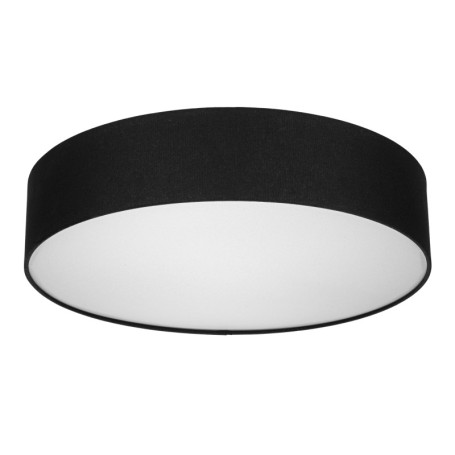 Plafonnier Vintage Noir 50 cm en Tissu - Éclairage Élégant pour Salon et Chambre