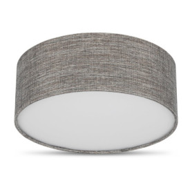 Plafonnier Vintage en Tissu 30 cm - Élégance Brun Argenté pour Salon et Chambre