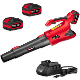 TEENO Souffleur de Feuilles sans Fil 20V, 2 * 4.0Ah Batterie souffleur à Feuilles, 5 Modes de Vitesse pour l'entretien de la pel