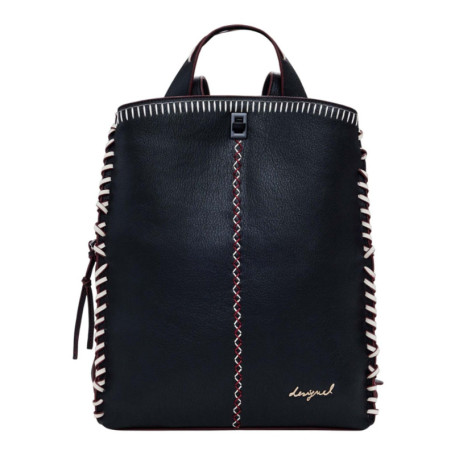 Sac à dos Desigual Manhattan Pespuntes Big - Noir, idéal pour loisirs et randonnée