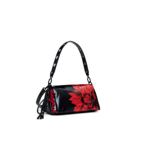 Sac à épaule bandoulière Desigual Naron Flowerina en cuir noir