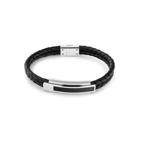 Bracelet en Cuir Noir pour Homme Tommy Hilfiger - Élégance Tendance