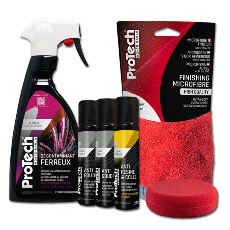 Kit de Nettoyage Complet pour Voiture ProTech - Décontaminant Ferreux et Anti Résine