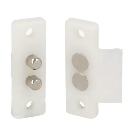 Connecteur Passe-Courant Amig pour Portes - 2 Bornes en Nylon Blanc