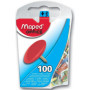 Punaises Magenta Maped - Boîte de 100 pièces en plastique, diamètre 10 mm