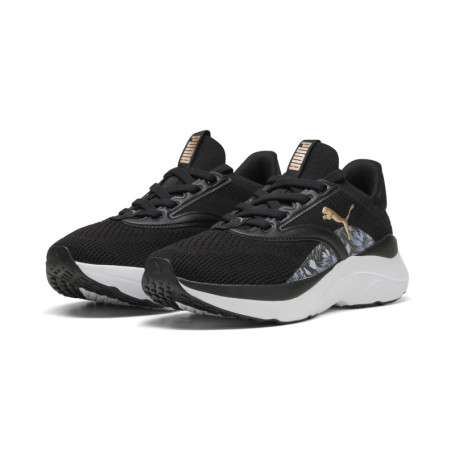PUMA Softride Mayve Bloom WNS - Chaussures de Course Femme Noir Rose Gold