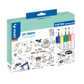 Kit créatif PINTOR avec 5 marqueurs déco pour personnaliser votre poster géant
