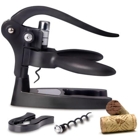 Tire-bouchon professionnel à levier en acier inoxydable