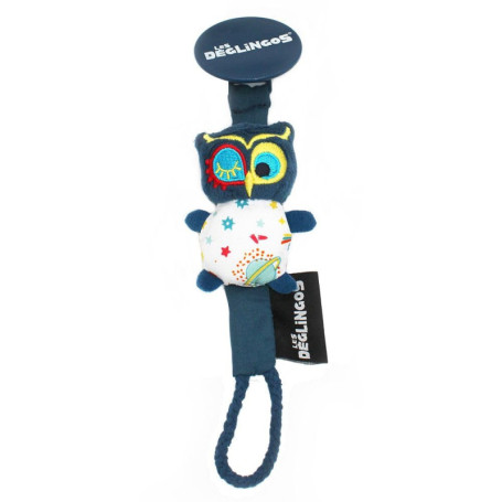 Attache Sucette Peluche Astros le Hibou - Bleu - LES DÉGLINGOS