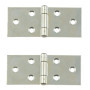 Charnières plates en acier pour meubles - 2 pièces 25x60mm