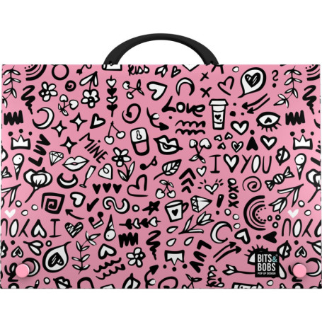 Mallette scolaire Grafoplás I Love You - Porte-documents léger en polypropylène