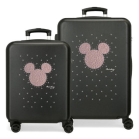 Ensemble de Valises Rigides Mickey Disney - 91L Noir avec Roues Doubles