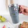 Gobelet Hello Kitty avec Couvercle et Paille - 540 ml, Idéal pour Enfants
