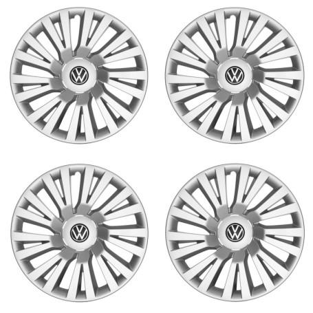 Enjoliveurs de Roue Volkswagen Passat B9 - 16 Pouces en Acier Argent Brillant
