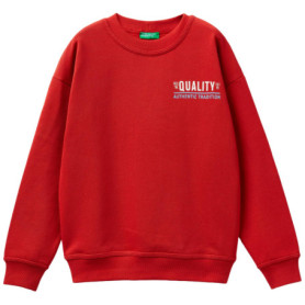 Sweat Bordeaux Garçon United Colors of Benetton avec Imprimés