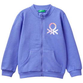 Pull Cardigan en Coton Bleu United Colors of Benetton