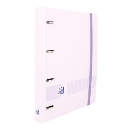 Classeur A5 Oxford Live & Go en Polyfoam avec Recharge à Pois - Mauve Pastel