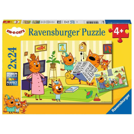 Coffret de Puzzles Kid-E-Cats - 2 Puzzles de 24 Pièces pour Enfants dès 4 Ans