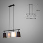 Suspension Design en Tissu avec 4 Abat-Jours - Lampe de Salle à Manger