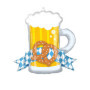 Ballon en forme de chope de bière avec bretzel - Fête de la bière