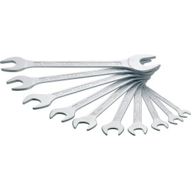 Jeu de clés à fourche doubles Hazet 450N - 10 pièces chromées