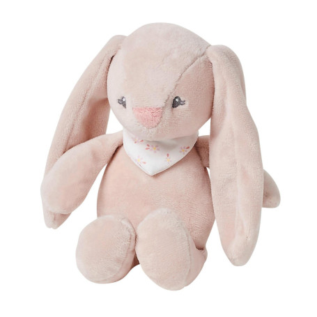 Nattou Pomme le Lapin Mini-Peluche avec Hochet - Rose Poudré