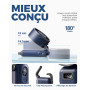 Diveblues Mini Ventilateur Portable Turbo,100 Vitesses à Flux d’Air Puissant 7,4 m/s, Petit Ventilateur de Poche Pliable 4-en-1 