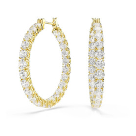 Boucles d'oreilles créoles Swarovski Matrix en cristal blanc