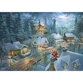 Puzzle 1000 pièces La Nuit Silencieuse du Père Noël par Thomas Kinkade