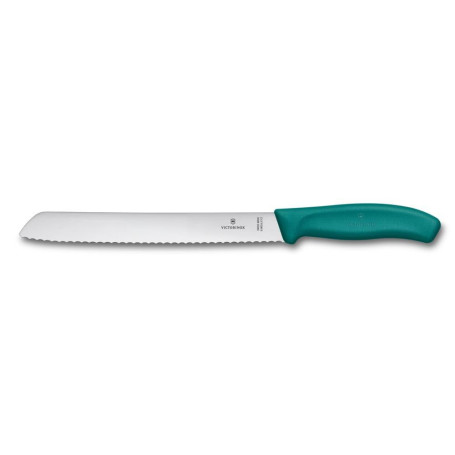 Couteau à Pain Victorinox Swiss Classic - Lame Dentelée 21 cm, Manche Ergonomique Vert